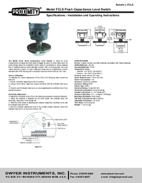 Thumbnail of document Manual - FCLS Flush Capacitance Level Switch